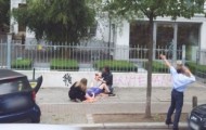 A woman gave birth on the street