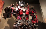 Giant transformers made from auto parts