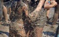 Some people like to bathe in mud