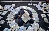 Installation: The river of books in Melbourne