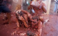 Annual tomato fight La Tomatina in Buñol, Spain