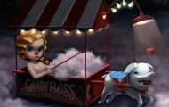 In the box with toys