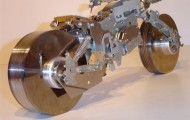 Motorcycle built with hard drives