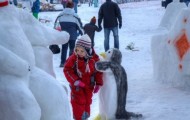 Art snow sculptures