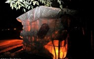 Extraordinary Chinese Man with Bamboo House