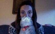 Beard with the cat’s face