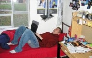 Lazy people simplifying their life with creative gadgets