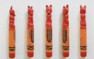 Interesting sculptures of wax crayons