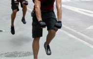 Celebrities on invisible bike