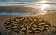 Beautiful pictures on the sand