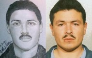 Drawn police orientation in comparison with the real faces of criminals