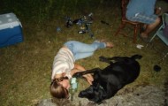 We drank a little bit and then it started