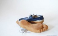 Shoes leaving behind traces of animals