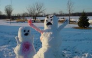 Let your imagination run wild – Blind steep snowman