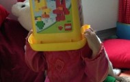 Funny kids playing hide and seek