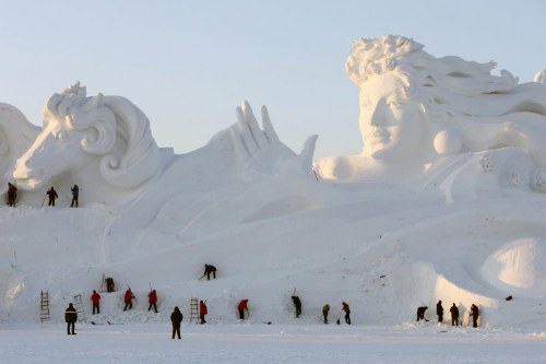 snow sculptures