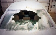 How NOT to defrost the windows of your car