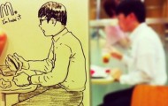 Japanese artist carries moments of real life on paper