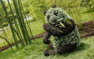Giant sculpture of plants at the festival of landscape art in Montreal