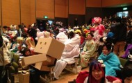 Crazy costumes of Japanese students at the awarding of diplomas