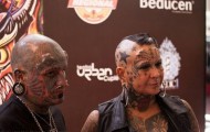 Unusual couple who got carried away for many body modifications
