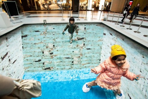 3d pool street art