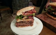 Three Americans cooked a huge pizza – hamburger