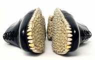 Terrible shoes with hundreds of teeth on the sole