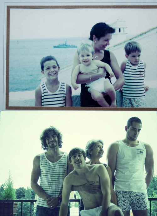 recreate childhood photos