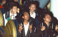 Funny faces of the people who decided to ride on the extreme rides