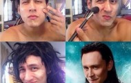 Funny transformation using makeup to famous people and characters