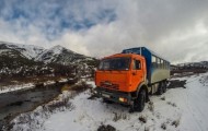 Awesome camp in the snow Kolyma Gulag